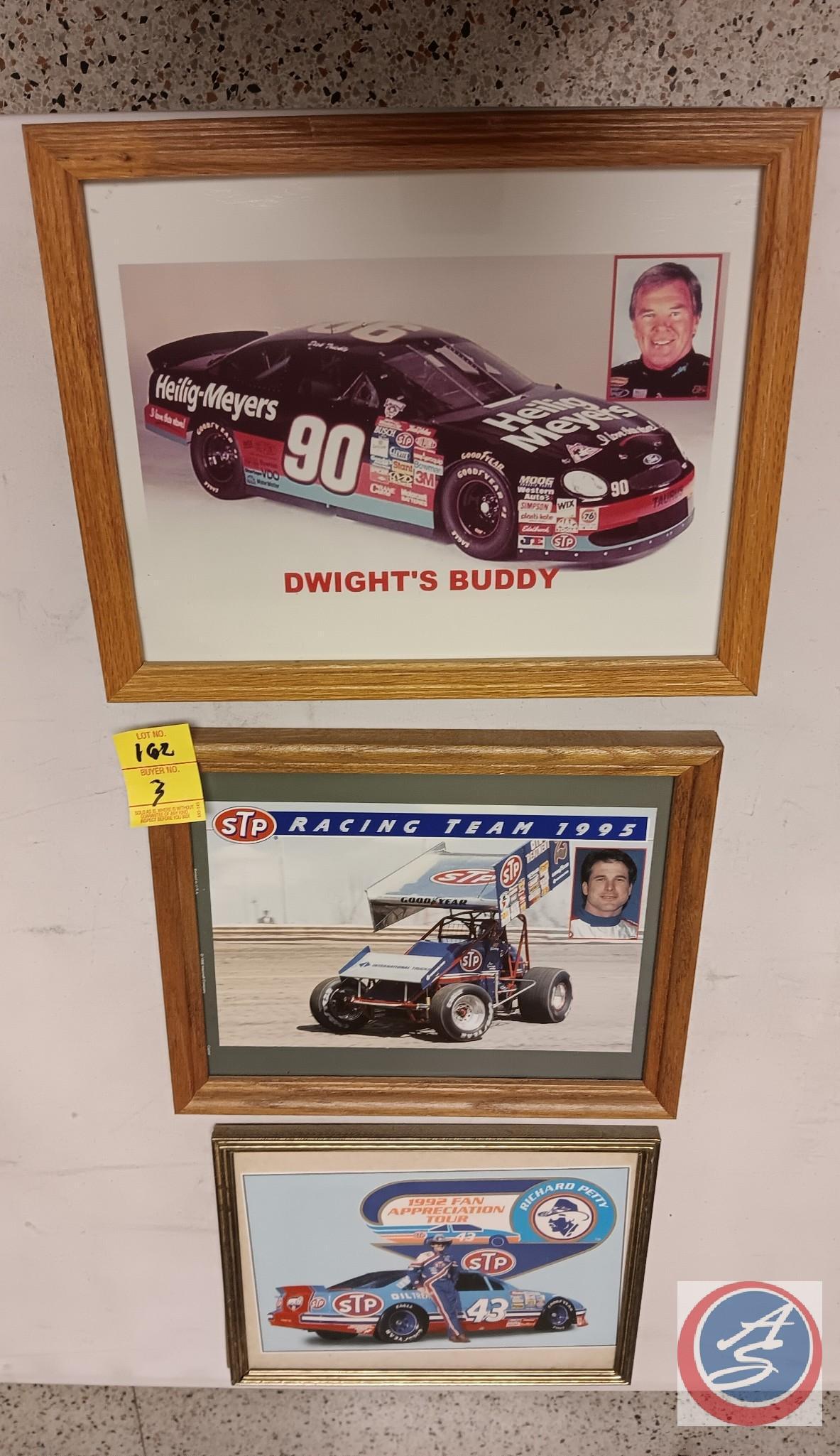 Racing memorabilia in frames