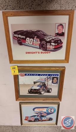 Racing memorabilia in frames