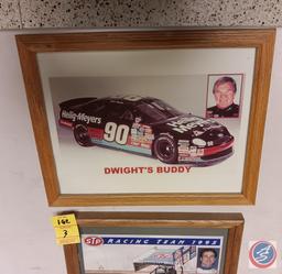 Racing memorabilia in frames