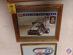 Racing memorabilia in frames