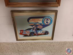 Racing memorabilia in frames