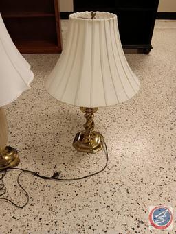 (2) table lamps and one stand-up lamp