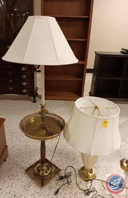 (2) table lamps and one stand-up lamp