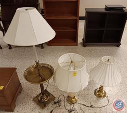 (2) table lamps and one stand-up lamp