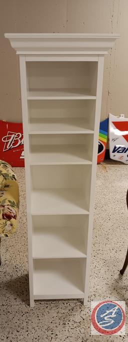 White tall bookcase 60 x 18 x 14