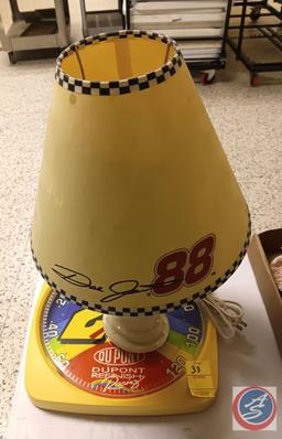 Jeff Gordon clock and Dale Jarrett lamp