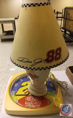 Jeff Gordon clock and Dale Jarrett lamp