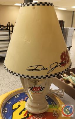 Jeff Gordon clock and Dale Jarrett lamp