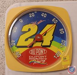 Jeff Gordon clock and Dale Jarrett lamp