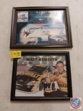 Nascar memorabilia in frames