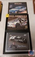 Nascar memorabilia in frames