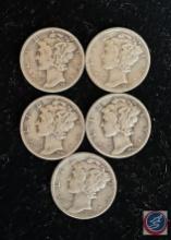 (5) Mercury Dimes