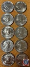 (10) Uncirculated 1981 Susan B Anthony Dollars