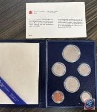 1981 Canadian Uncirculated Specimen Set in Blue Leather Case