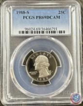 1988 S Quarter PCGS PR69DCAM