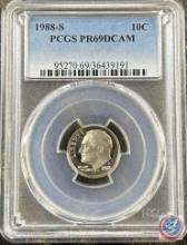 1988 S Dime PCGS PR69DCAM