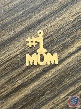14K gold "#1 Mom" charm
