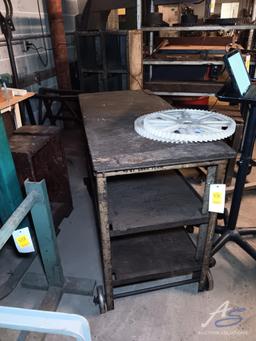 Metal and Wood Rolling Workbench