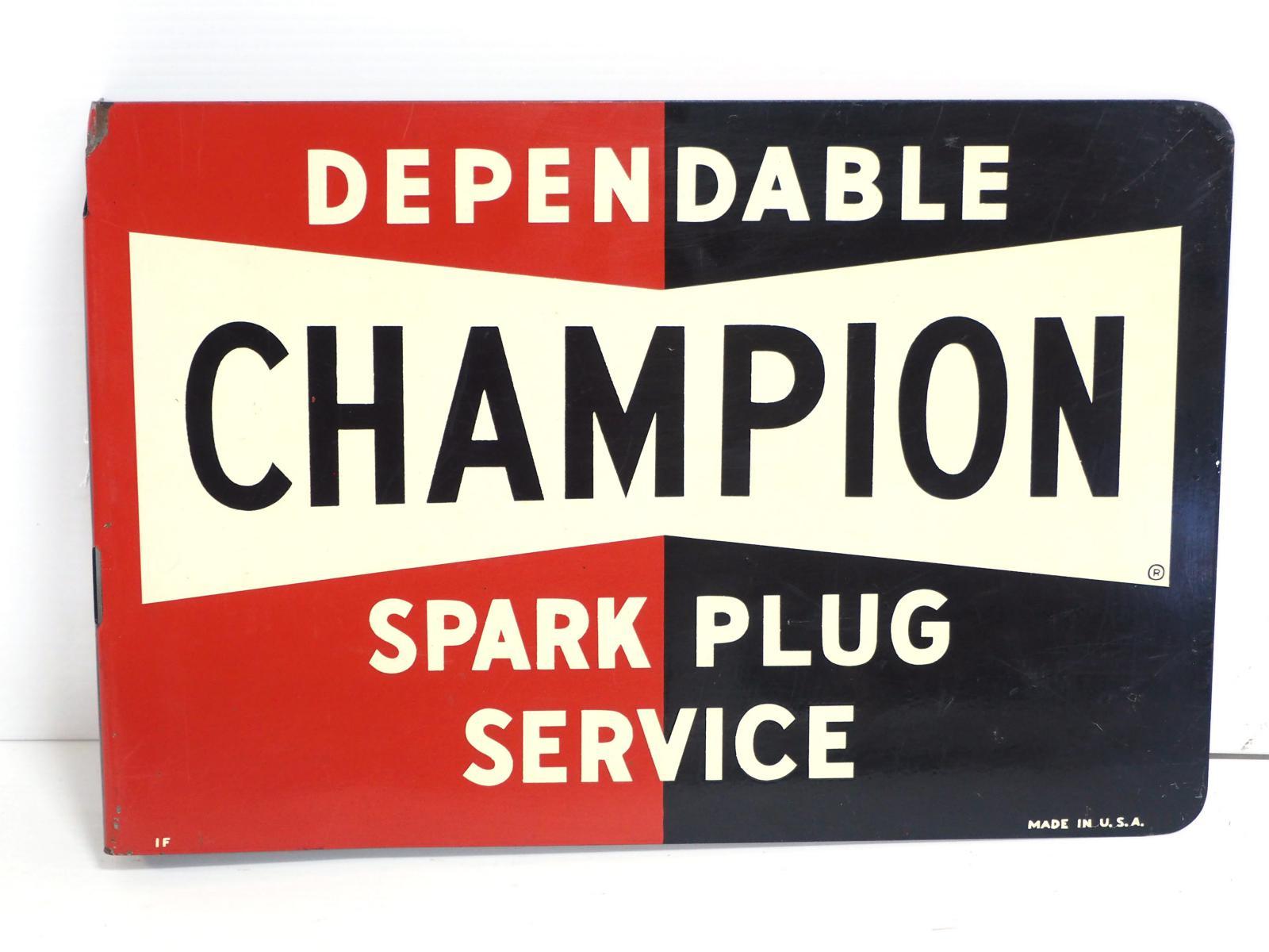 Champion Spark Plug Service sign