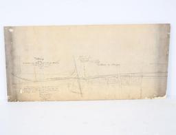 Early map drawing of Michigan railway