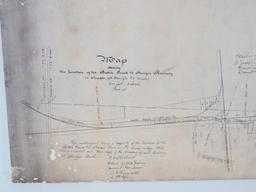 Early map drawing of Michigan railway