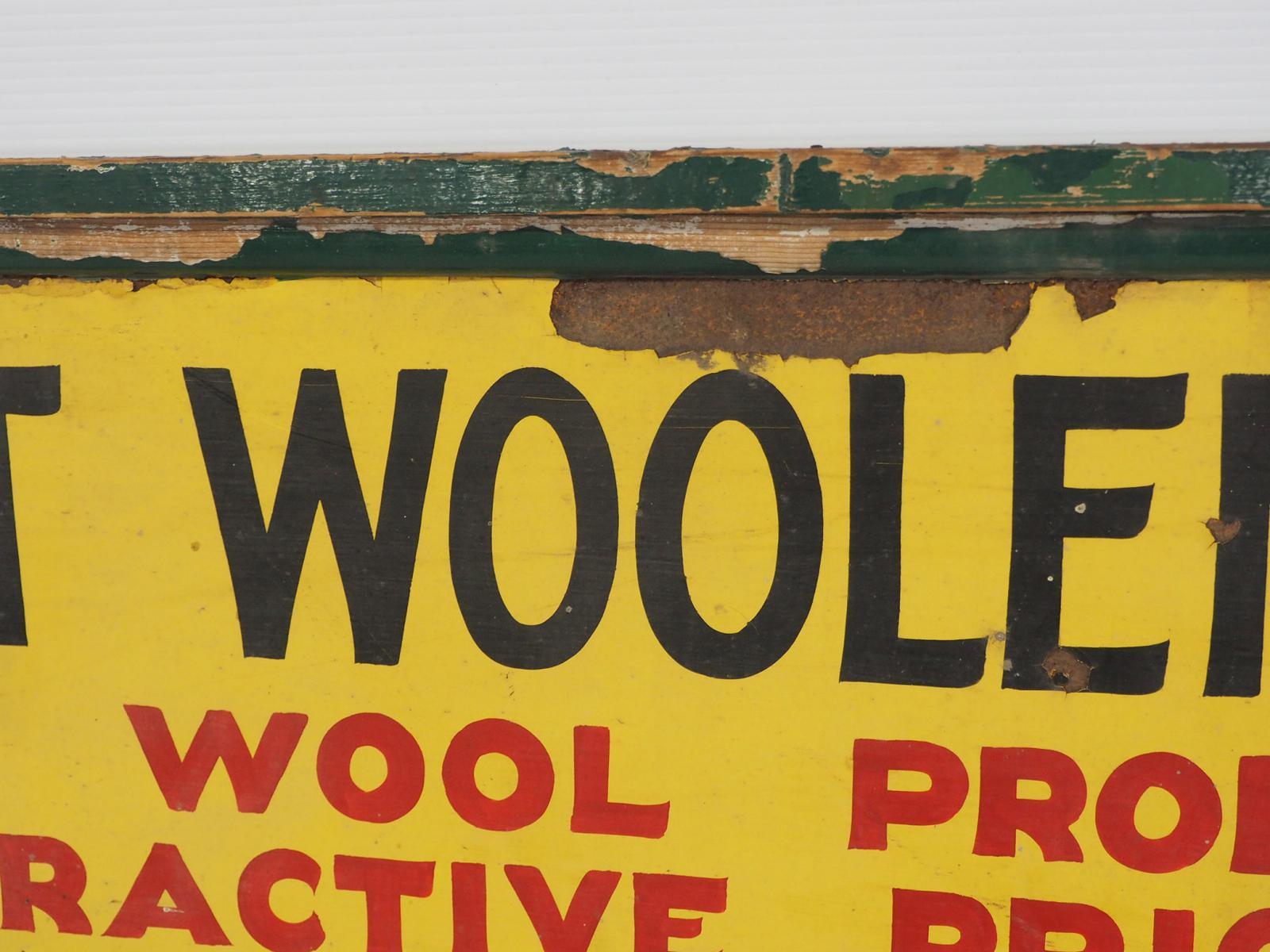 Midwest Woolen Mills sign
