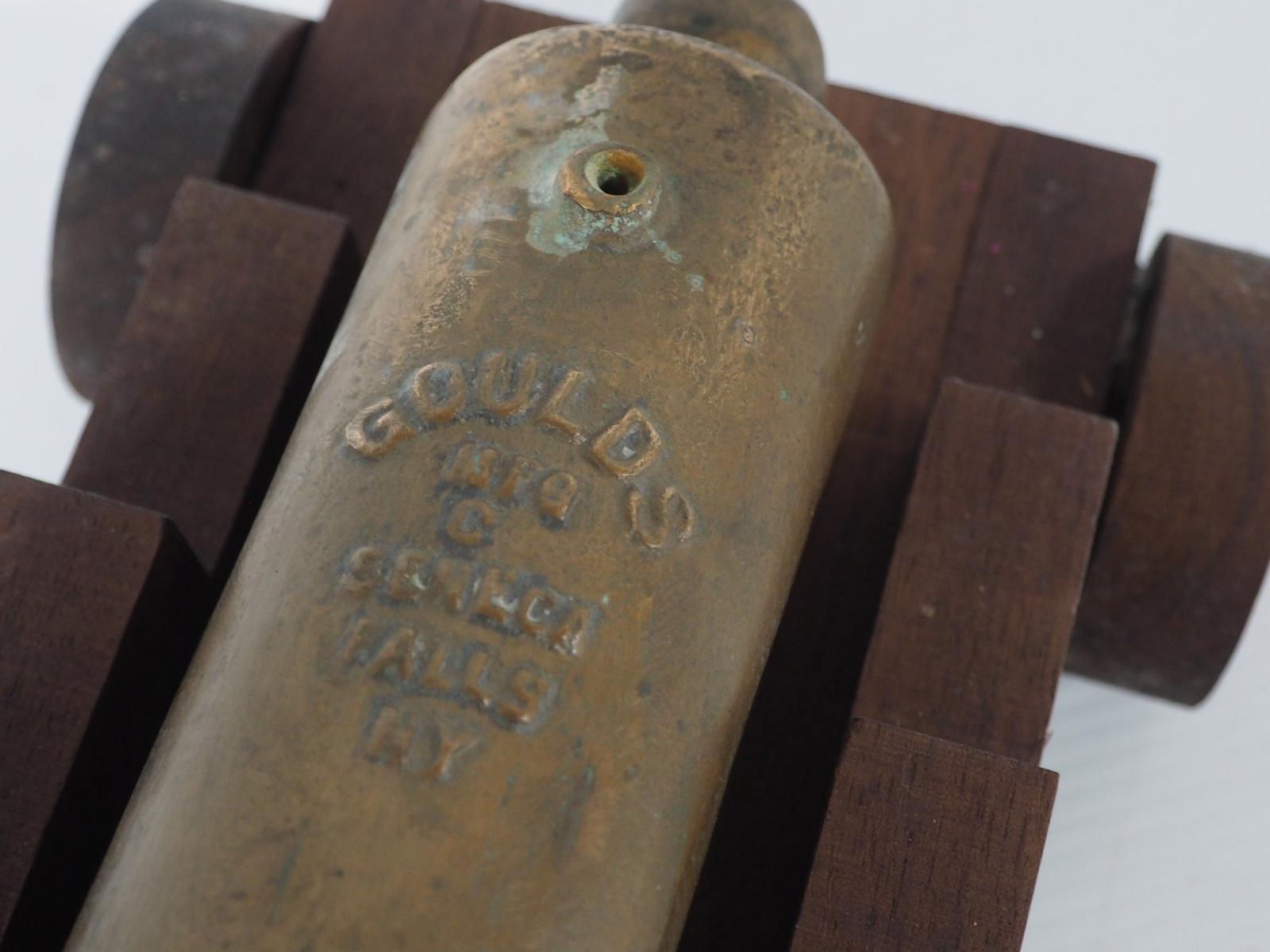 Goulds Mfg. brass cannon