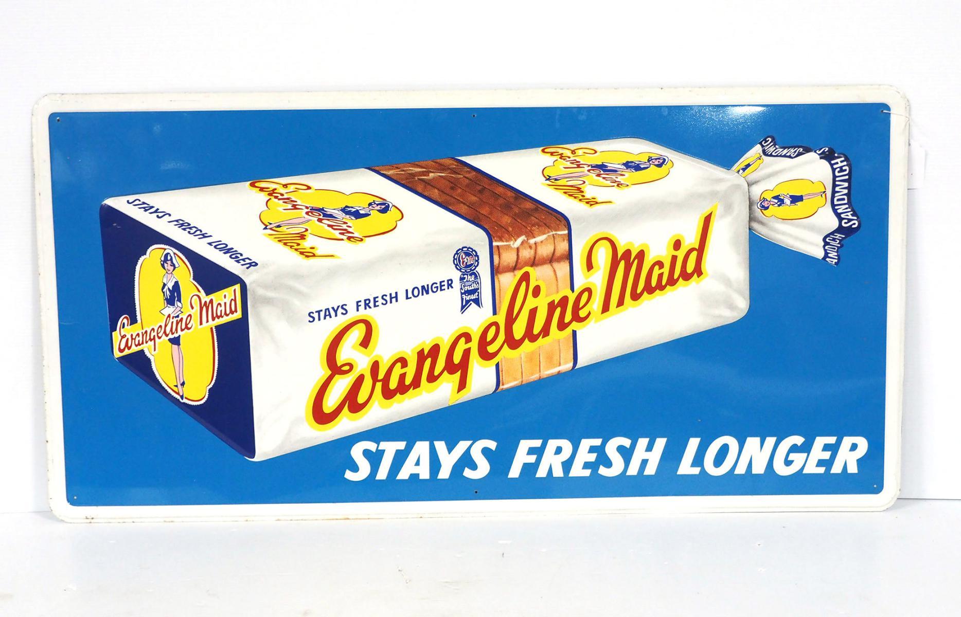 Evangeline Maid Bread sign