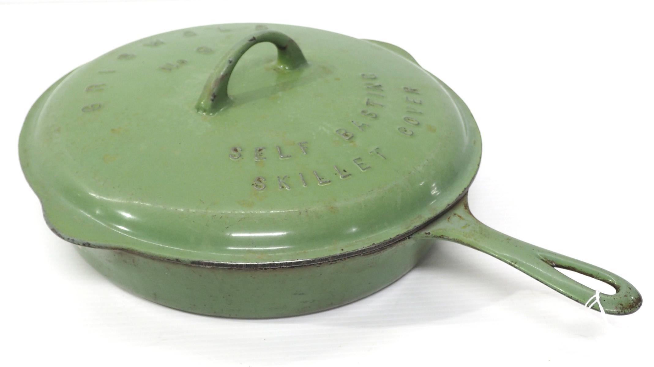 Griswold #9 cast iron skillet & lid