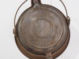 Wardway cast iron waffle iron