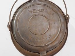 Wardway cast iron waffle iron