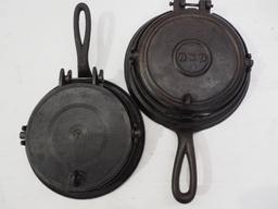 (2) Cast iron waffle irons
