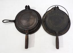 (2) Cast iron waffle irons