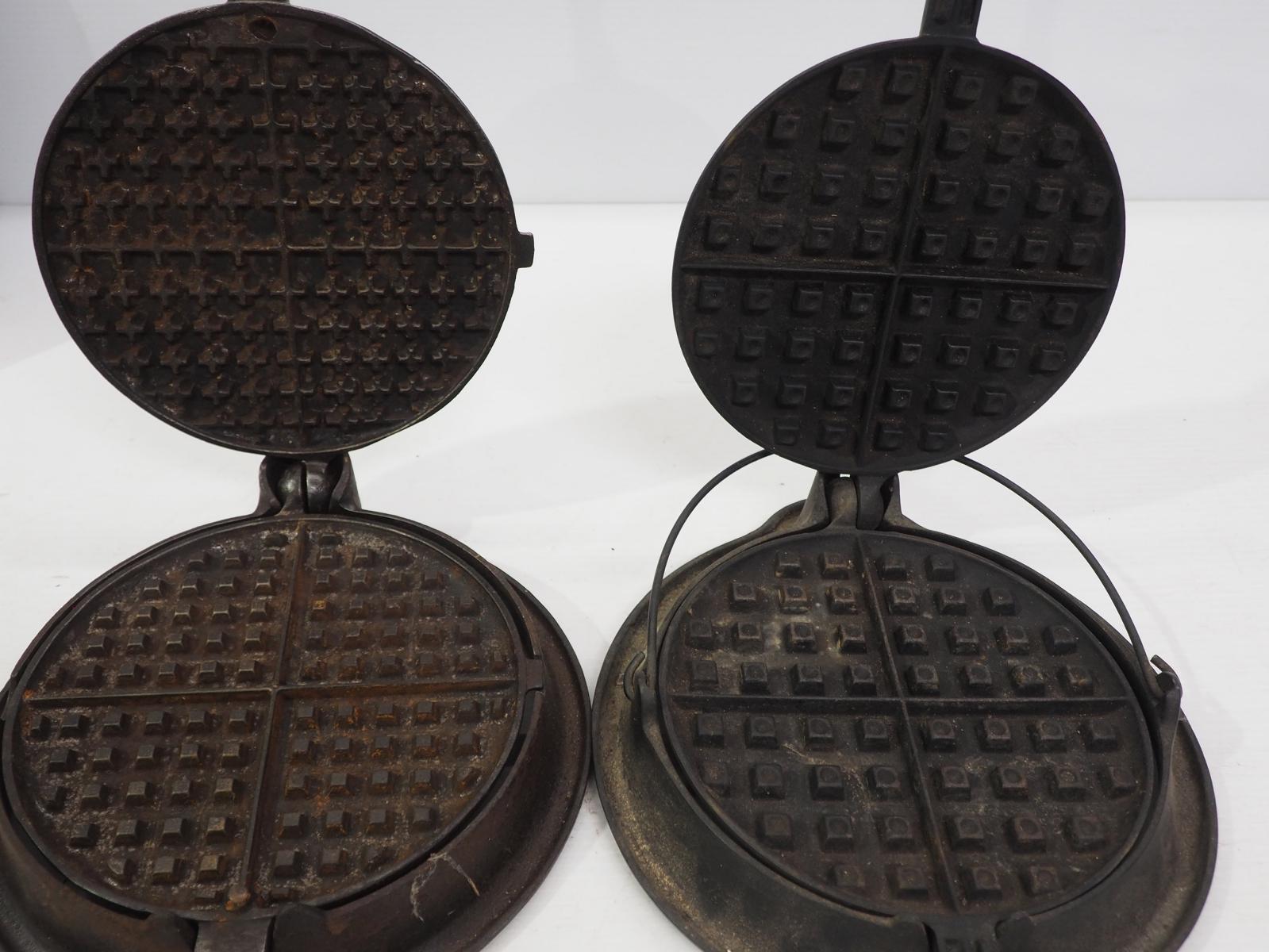 (2) Cast iron waffle irons