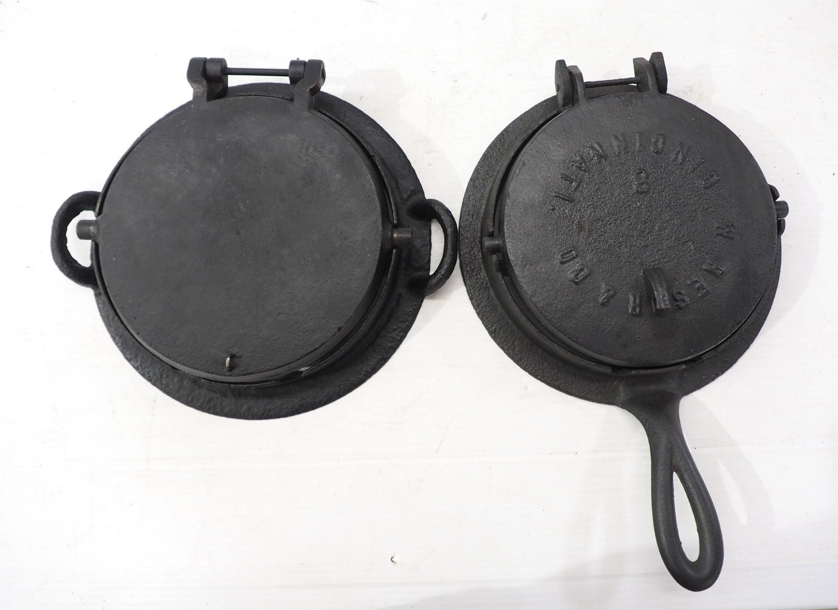 (2) Cast iron waffle irons