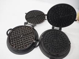 (2) Cast iron waffle irons