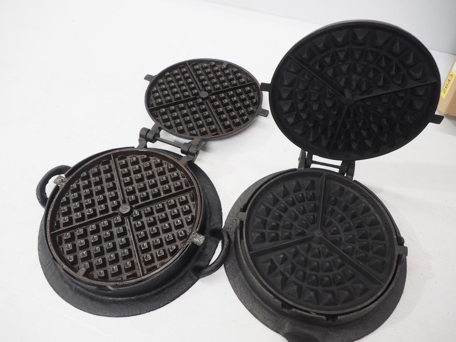 (2) Cast iron waffle irons