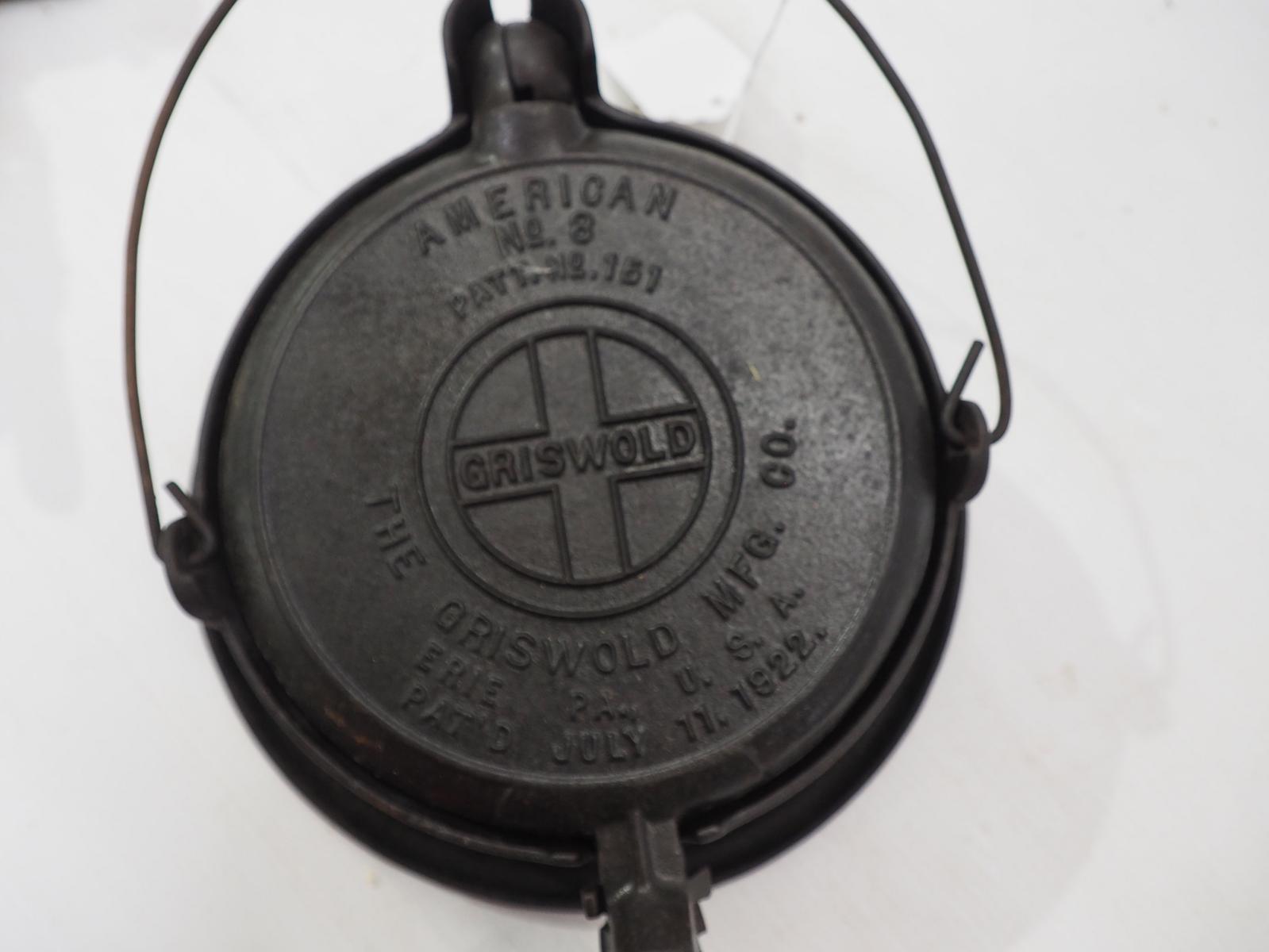 Griswold No.8 cast iron waffle iron