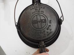 Griswold No.8 cast iron waffle iron