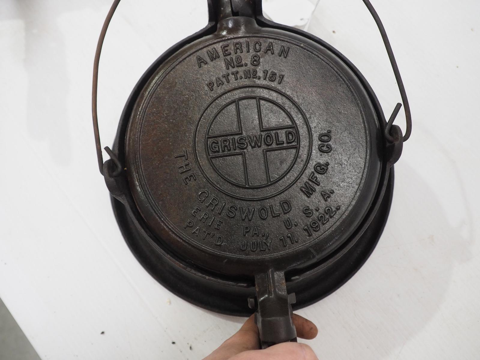 Griswold No.8 cast iron waffle iron