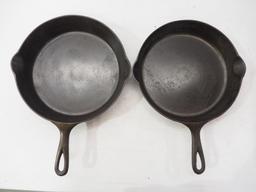 (2) Cast iron skillets