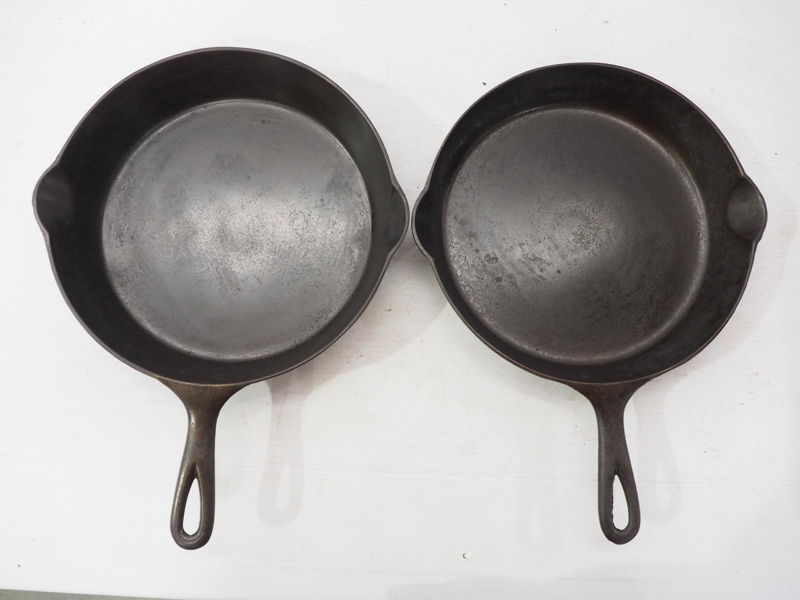 (2) Cast iron skillets