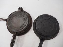 (2) Cast iron waffle irons