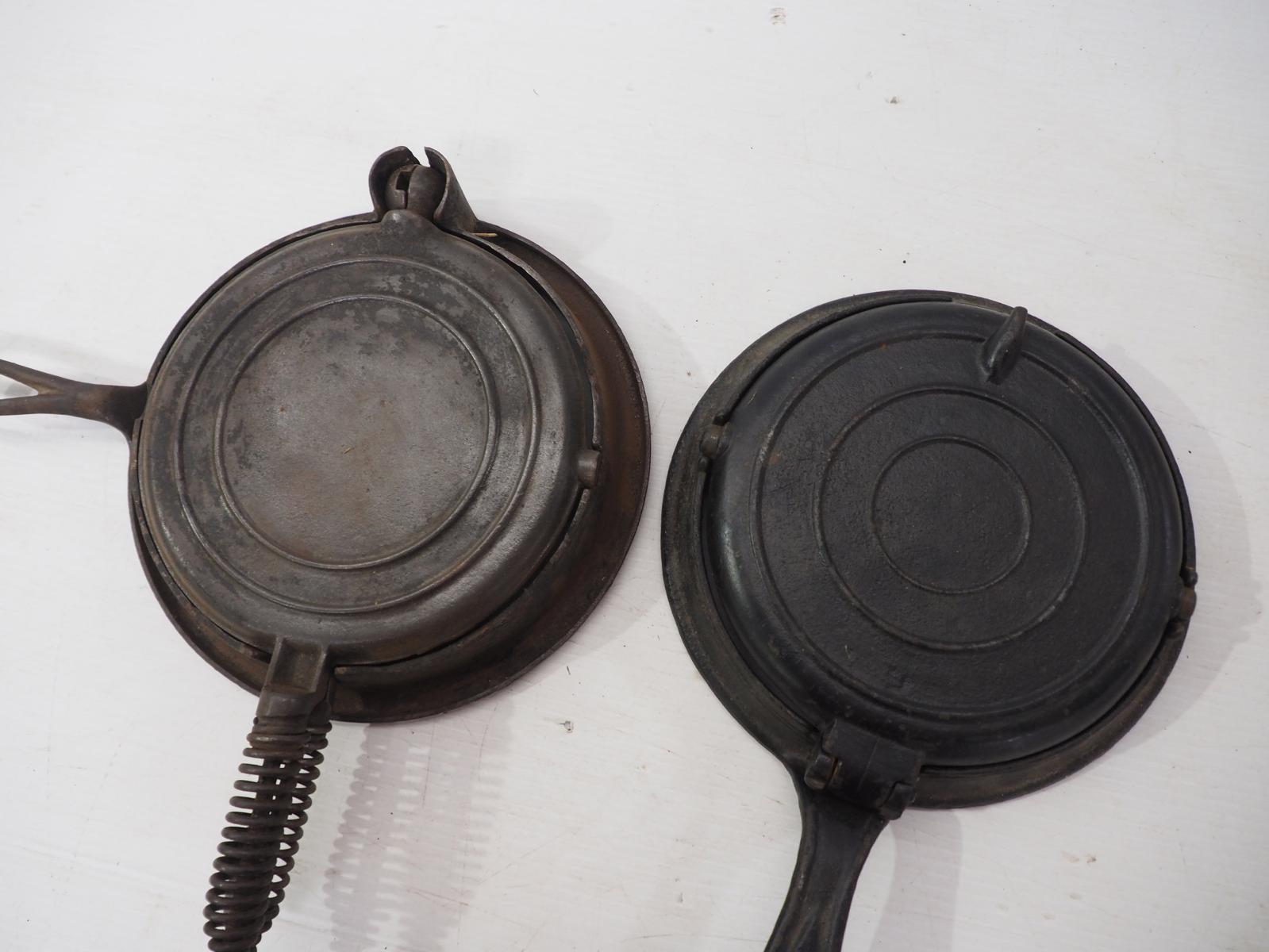 (2) Cast iron waffle irons