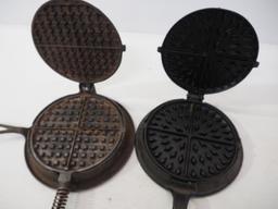 (2) Cast iron waffle irons