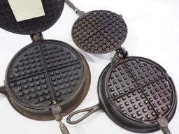 (2) Stover waffle irons: No.8 / No.9