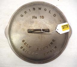 Griswold No.10 Self-Basting Skillet Cover
