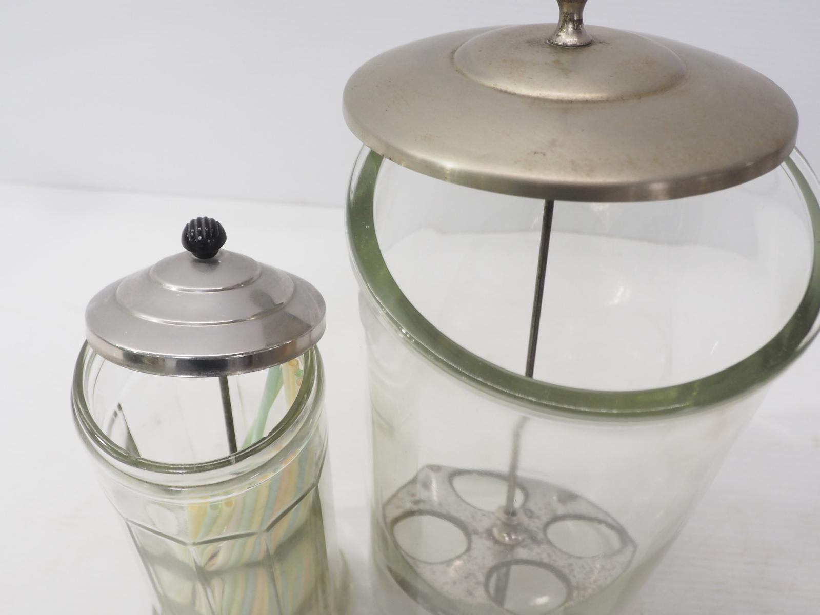 (2) Soda fountain display jars