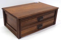 2-drawer wooden spool cabinet