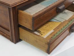 2-drawer wooden spool cabinet